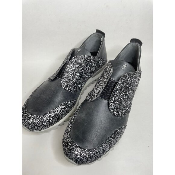 Free People Henry Beguelin Twinkle Slip-On Leather Sneaker Glitter Size 39 US 9 - Picture 4 of 10